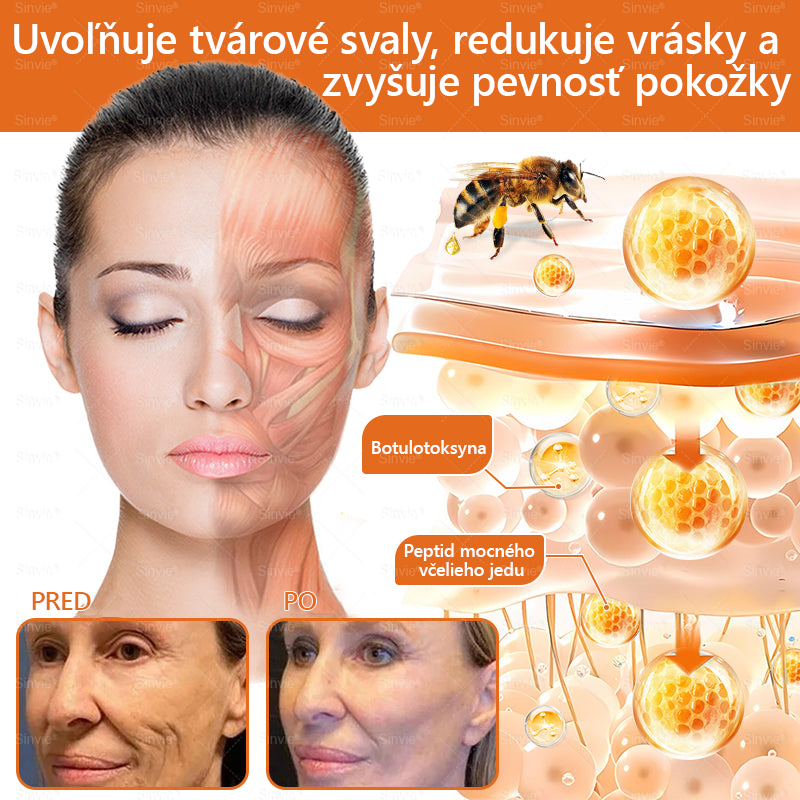 💛Sinvie® Krém na obnovu pokožky s včelím jedom 🔥 Odporúčané dermatológmi | Proti vráskam, pigmentovým škvrnám a ochabnutej pokožke – 50 ml
