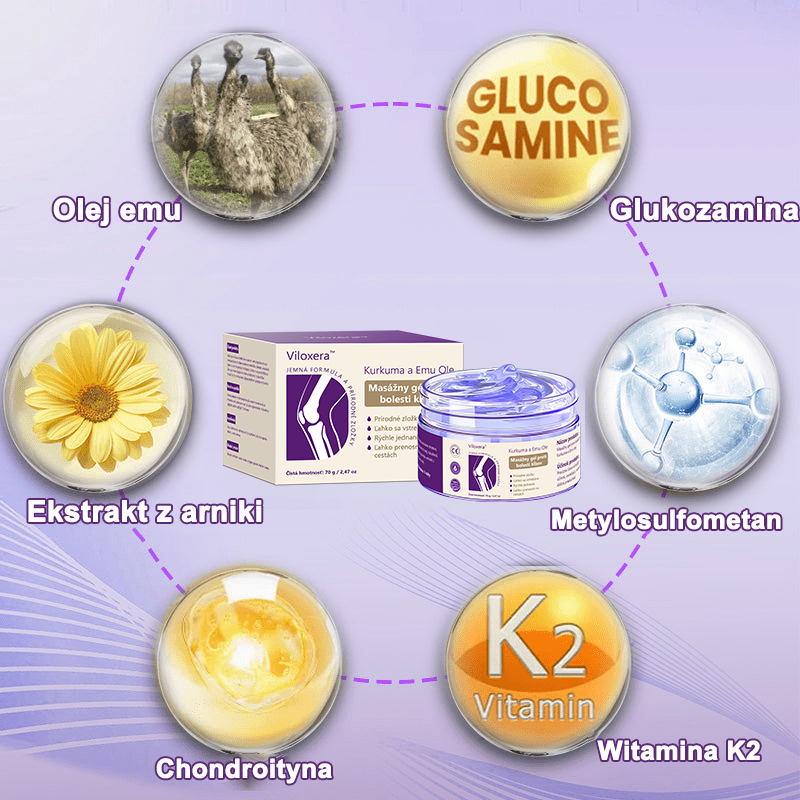 🪻Viloxera™ Kurkuma a Emu Olej Masážny gél proti bolesti kĺbov👨‍⚕️Schválené Slovenskou ortopedickou spoločnosťou (SOTS)