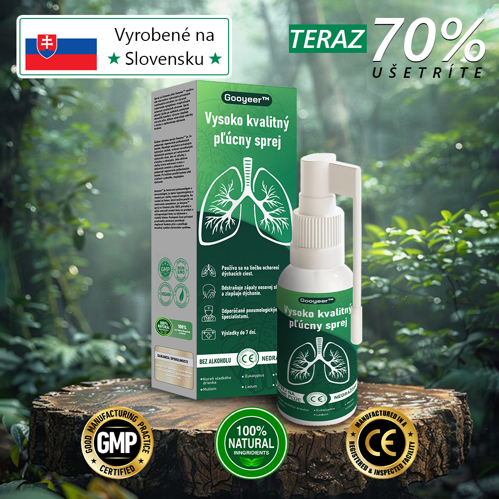 🌿𝐆𝐨𝐨𝐲𝐞𝐞𝐫™ Vysoko kvalitný pľúcny sprej -🧑‍⚕️ Podporuje zdravie pľúc, priedušiek a dutín, podporuje zdravie dýchacieho systému a ľahšie dýchanie.