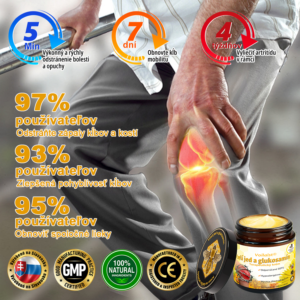 ✨🐝✨Voilaist® Terapeutický krém s včelím jedom a glukozamínom - Určené pre ľudí v strednom a staršom veku