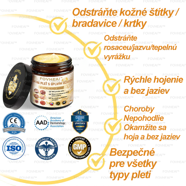 💎🐝💎FOVHEAl™ Krém na pleť s úplným účinkom z včelieho jedu - 🧑‍⚕️Odporúčané dermatológmi - Vhodné pre všetky vekové kategórie