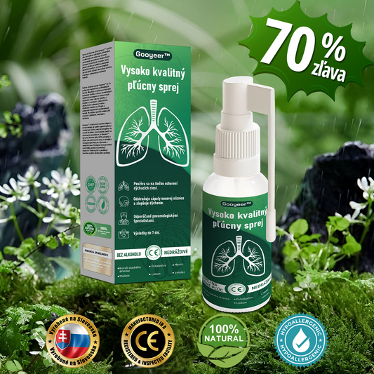 🌿𝐆𝐨𝐨𝐲𝐞𝐞𝐫™ Vysoko kvalitný pľúcny sprej -🧑‍⚕️ Podporuje zdravie pľúc, priedušiek a dutín, podporuje zdravie dýchacieho systému a ľahšie dýchanie